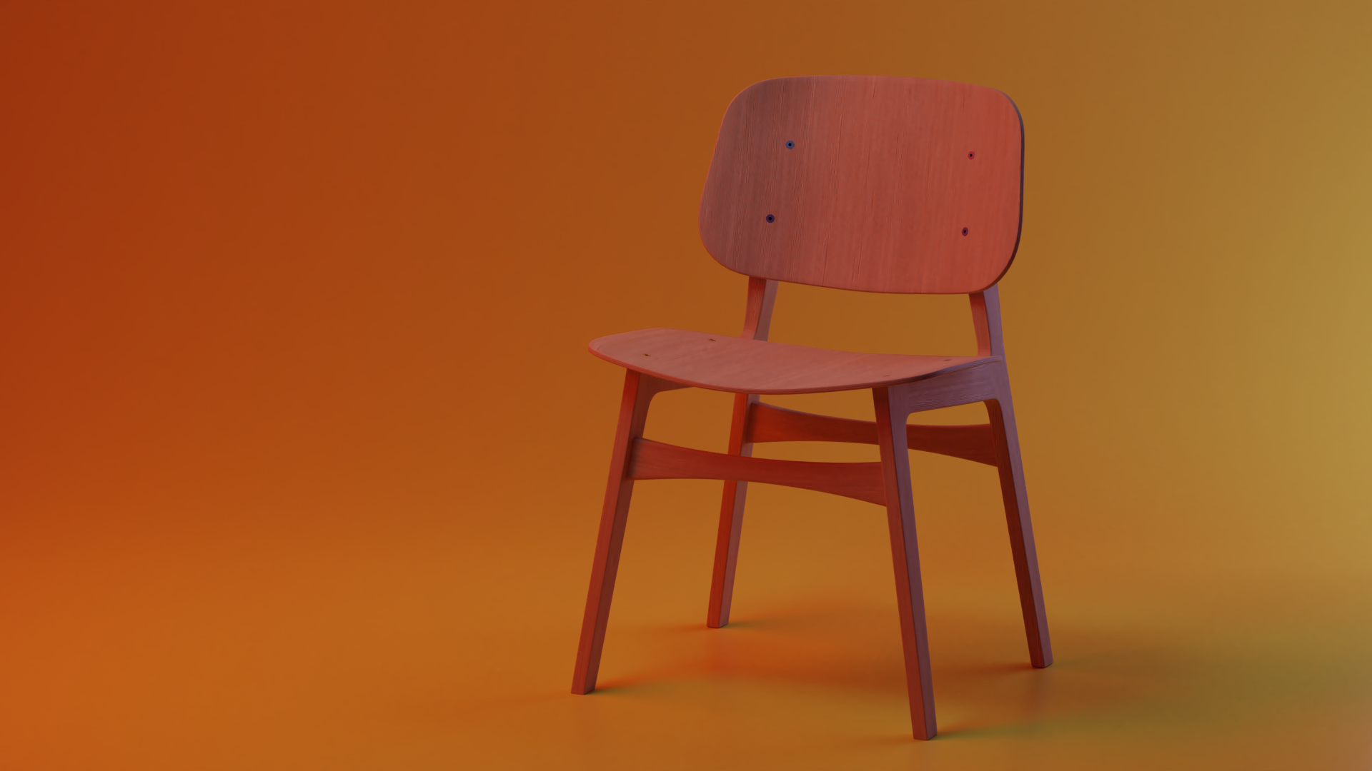 CGI Chair Model Render Portfolio